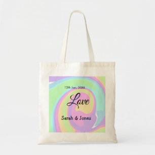 Bolsa Tote Noivado amor casal casamento colorido bohpattern