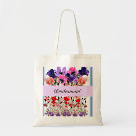 Bolsa Tote Noivado de Casamento de Flor de Bridesmaid Tote Ba