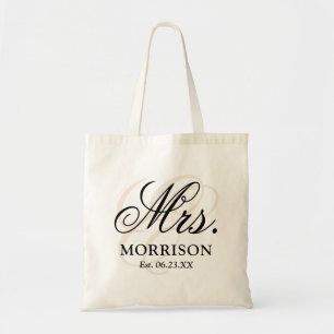 Bolsa Tote Nolyweds Monograma Elegante Noiva Minimalista