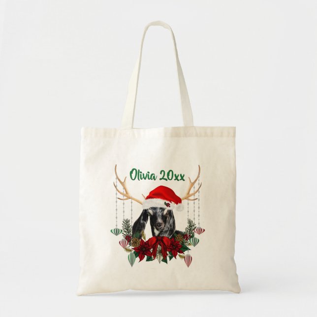 Bolsa Tote NOME ADICIONAL - FILHO DE Gato Núvio de Natal Best (Frente)