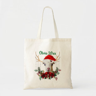 Bolsa Tote NOME ADICIONAL - Fofo de Natal bonito - Kid de Cap