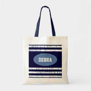 Bolsa Tote nome azul personalizado