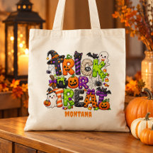 Nome Colorido de Halloween para Doces ou Travessur