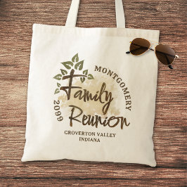 Bolsa Tote Nome da Árvore de Script de Reunião da Família Wat
