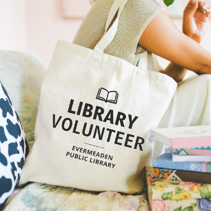 Bolsa Tote Nome da Biblioteca Voluntário
