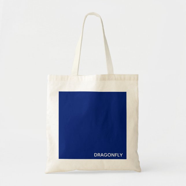 Bolsa Tote Nome da cor azul do Dragonfly (Frente)