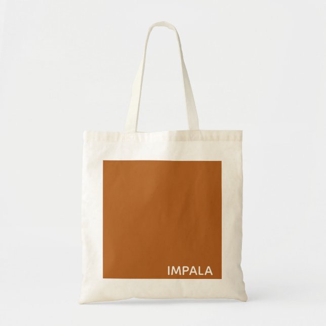 Bolsa Tote Nome da cor castanho do Impala (Frente)