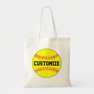 Bolsa Tote Nome da Equipe do Softball ou Barra de Toques Pers