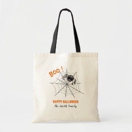 Bolsa Tote Nome da Família de Halloween Personalizado Preto P
