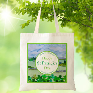 Bolsa Tote Nome Da Família De Paisagem Irlandesa Do Dia de S