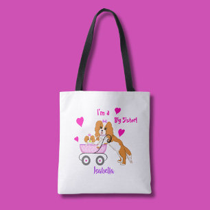 Bolsa Tote Nome da Irmã Mais Velha Cavalier King Charles Span