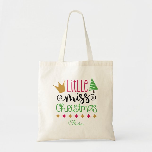 Bolsa Tote Nome da Menina Natal (Frente)