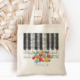Bolsa Tote nome da música boho floral