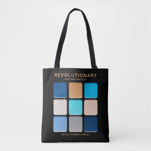 Bolsa Tote Nome da Paleta de Sombras Azuis Modernas do Maquia