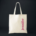 Bolsa Tote Nome da Tipografia Moderna e Custa<br><div class="desc">Esta bela mochila de tipografia moderna é perfeita para uma dama de noivas,  festa de solteira,  ou mesmo para casamentos! E não deixe de lado a noiva! Personalize com o nome de sua escolha. A cor da fonte pode ser alterada para o ajustado de sua preferência.</div>