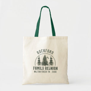 Bolsa Tote Nome da Vintage da Floresta Rústica da Reunião F