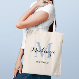 Bolsa Tote Nome de Bridesmaid do Casamento Personalizado de A