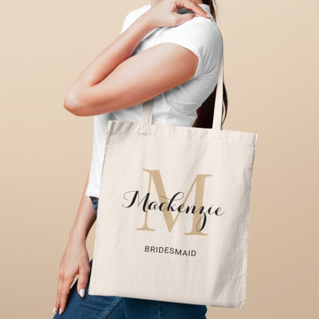 Bolsa Tote Nome de Bridesmaid do Casamento Personalizado Pret (Criador carregado)