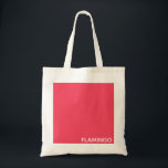 Bolsa Tote Nome de cor rosa Flamingo<br><div class="desc">Nome de cor rosa Flamingo</div>