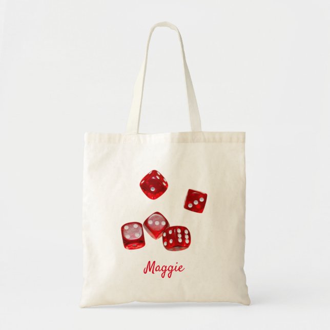 Bolsa Tote Nome de Dice da Lucky Bridesmaid Vegas Bachelorett (Frente)