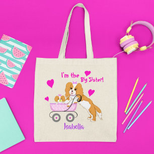 Bolsa Tote Nome de Irmã Mais Velha Cavalier King Charles Span