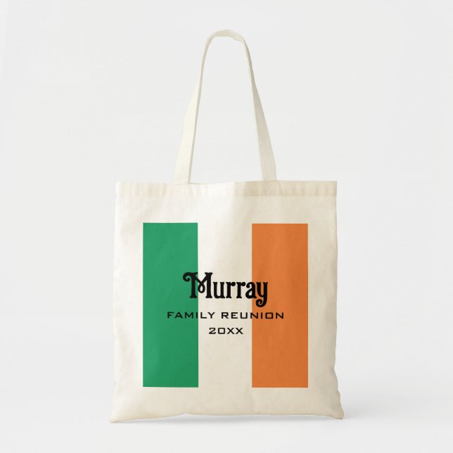 Bolsa Tote Nome de sobrenome irlandês personalizado (Frente)