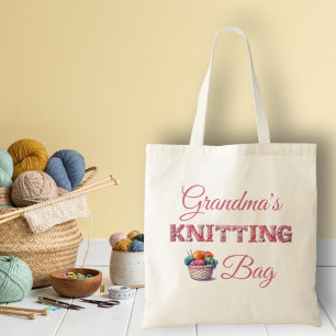 Bolsa Tote Nome de Tricô