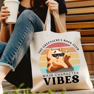 Bolsa Tote Nome do Clube de Livro Principais Vibes de Caracte