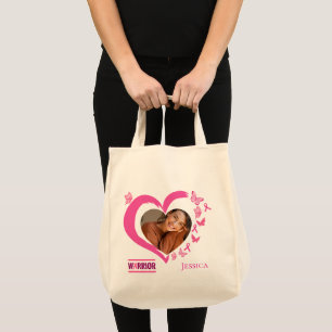Bolsa Tote Nome do Guerreiro de Consciência do Cancer da Mama