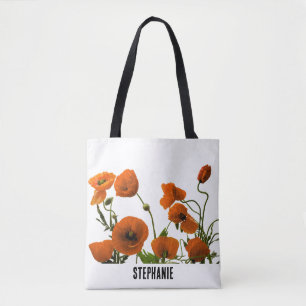 Bolsa Tote Nome do Monograma Floral Favor do Dif de Casamento