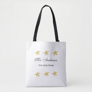 Bolsa Tote nome do professor de volta às estrelas douradas de