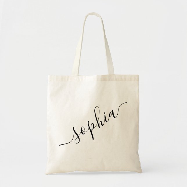 Bolsa Tote Nome do Script Personalizado Bag de Tots Simples M (Frente)