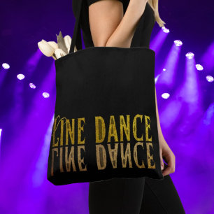 Bolsa Tote Nome dourado da princesa de dança de linha