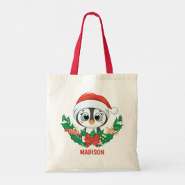 Bolsa Tote Nome e Texto Personalizados Natal