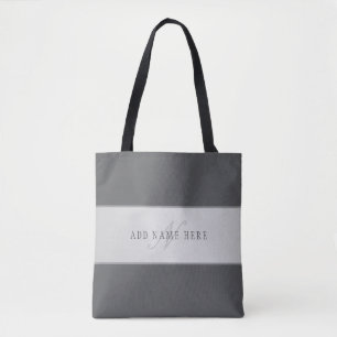 Bolsa Tote Nome Elegante e Letreiro de Monograma (ou outro te