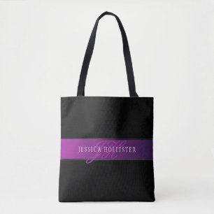 Bolsa Tote Nome Elegante & Inicial/ais Monogramada/s