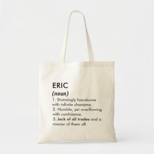 Bolsa Tote Nome Eric, Nome editável, Nome personalizado