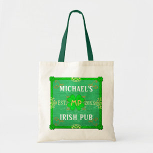 Bolsa Tote Nome feito sob encomenda irlandês do verde de