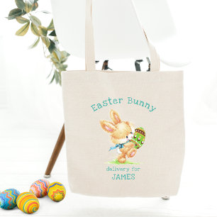 Bolsa Tote Nome/feriados personalizados entrega do coelhinho