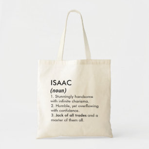 Bolsa Tote Nome Isaac, Nome editável, Nome personalizado