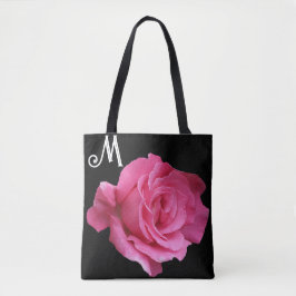 Bolsa Tote Nome M personalizável, cor-de-rosa rosa bonito, te