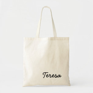 Bolsa Tote Nome Moderno   Design de Monograma Minimalista Ele