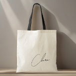 Bolsa Tote Nome Moderno Minimalista da Bridesmaid<br><div class="desc">Bolsa de presente de proposta de madrinha personalizada com design de nome personalizado minimalista moderno.</div>