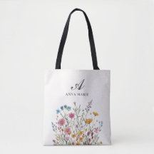 Nome Monograma Flor Silvestre Boho Chic