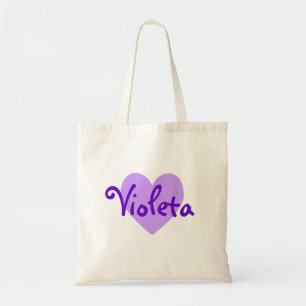 Bolsa Tote Nome no roxo