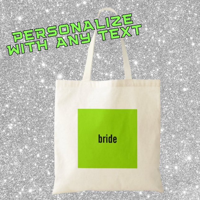Bolsa Tote NOME ou PAPEL Green Girl Summer Bridesmaid Propost (for your bride who is a pop girl at heart )