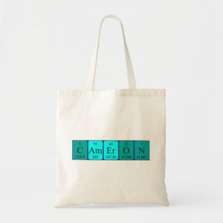 Bolsa Tote Nome periódico da mesa do Cameron tote saco