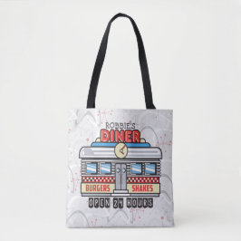 Bolsa Tote NOME Personalizado 50 Retroativo Anos 50 de Sinal 