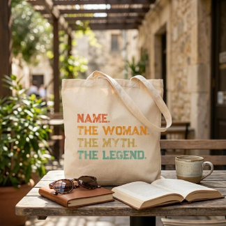 Bolsa Tote Nome Personalizado A Mulher O Mito A Lenda