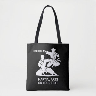 Bolsa Tote Nome Personalizado & Artes Marciais de Texto